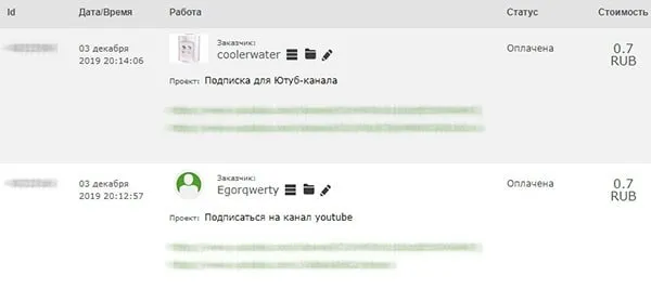 Qcomment - список завершенных работ