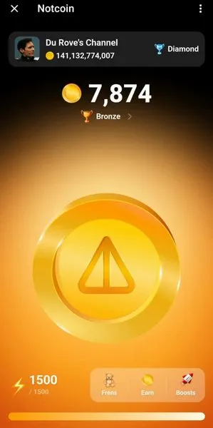 NotCoin -интерфейс игры