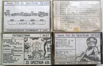Кассеты с играми для ZX Spectrum
