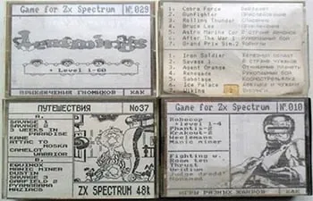 Кассеты с играми для ZX Spectrum
